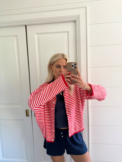 Coco Cutie Cardigan // Red Stripe *RESTOCKED*